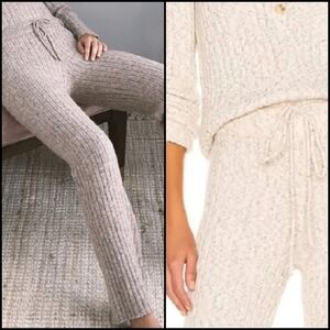 NEW! HEARTLOOM Cream Ribbed Knit Sweater Lounge/Every Day Drawstring Pants.